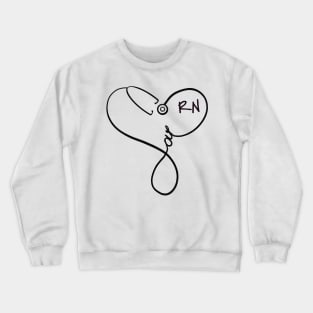 Registered Nurse Love Black Crewneck Sweatshirt